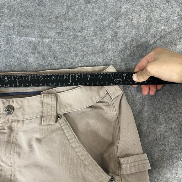 Duluth Trading Co Cargo Pants Mens 36X30 Beige Khaki Straight Leg Workwear Flaws - Picture 5 of 13